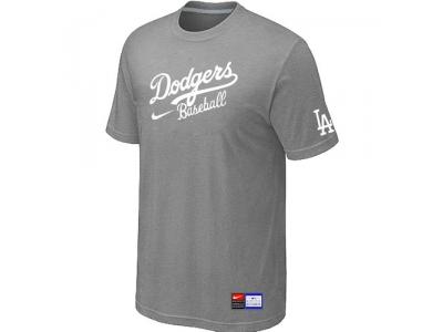 Los Angeles Dodgers NEW Short Sleeve Practice T-Shirt L.Grey