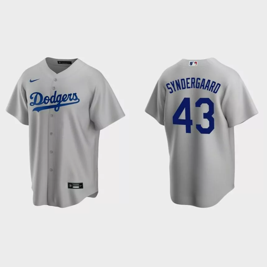 Los Angeles Dodgers Noah Syndergaard Replica Alternate Jersey – Gray