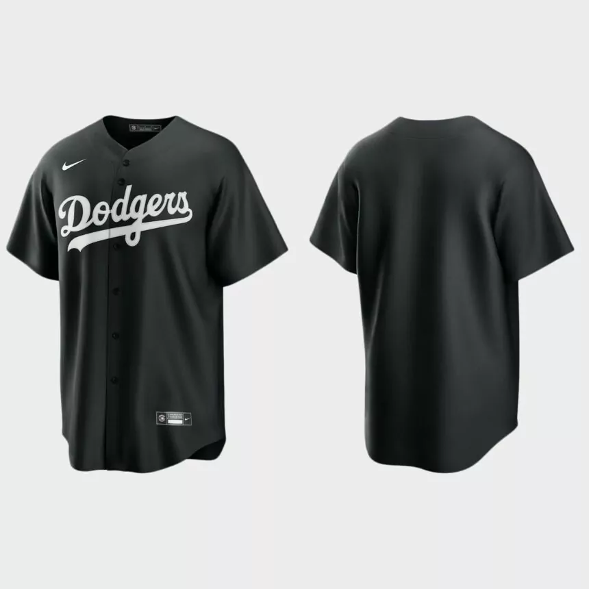 Los Angeles Dodgers Replica Team Jersey – Black White