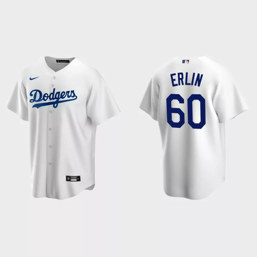 Los Angeles Dodgers Robbie Erlin Replica Home Jersey – White