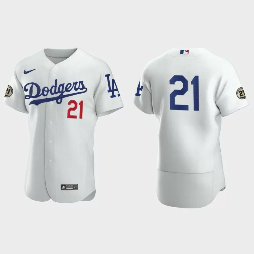 Los Angeles Dodgers Roberto Clemente Day Authentic Jersey – White
