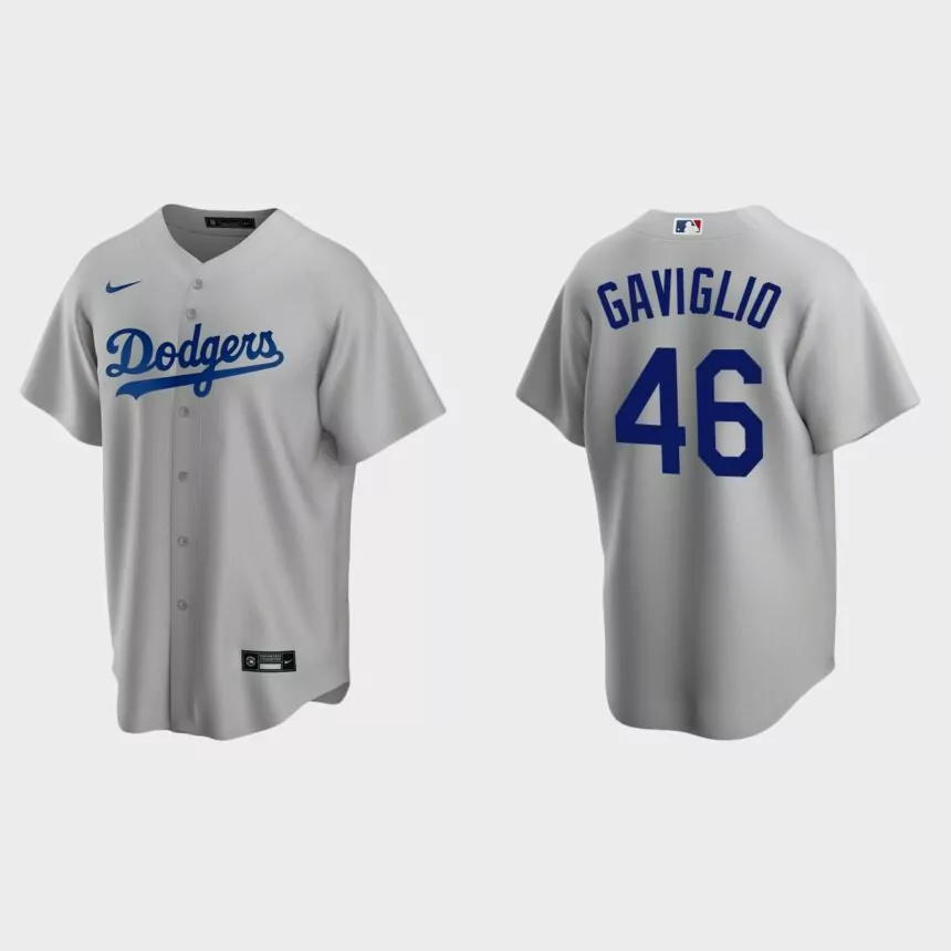 Los Angeles Dodgers Sam Gaviglio Replica Alternate Jersey – Gray