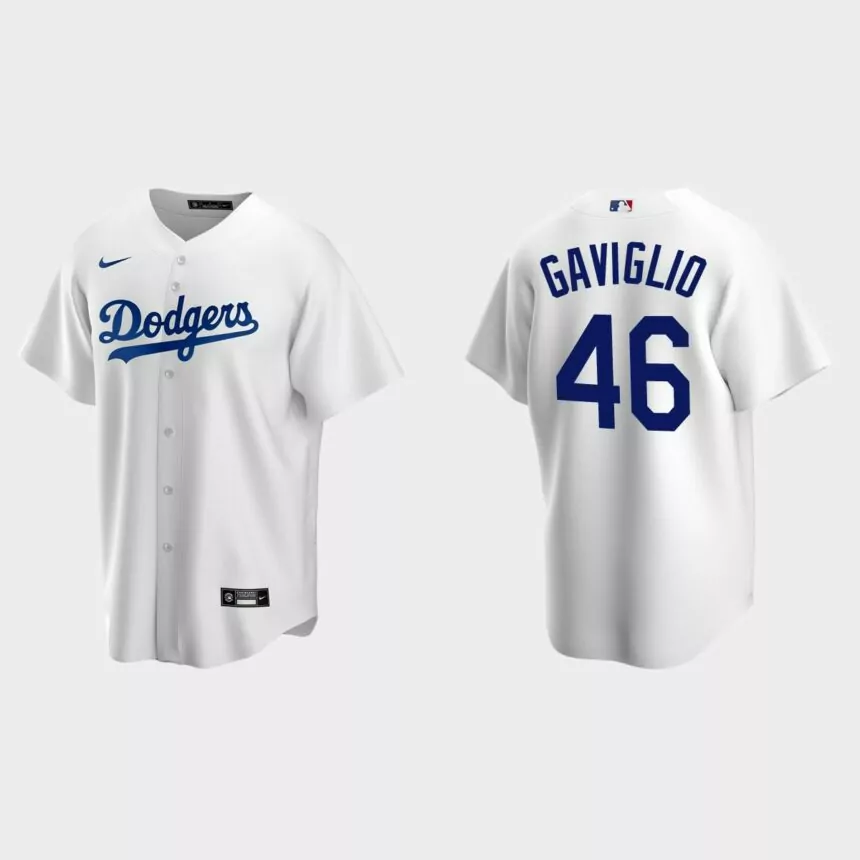 Los Angeles Dodgers Sam Gaviglio Replica Home Jersey – White