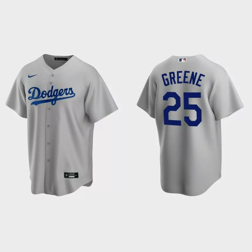 Los Angeles Dodgers Shane Greene Replica Alternate Jersey – Gray