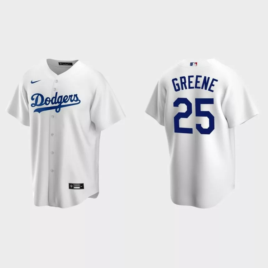 Los Angeles Dodgers Shane Greene Replica Home Jersey – White