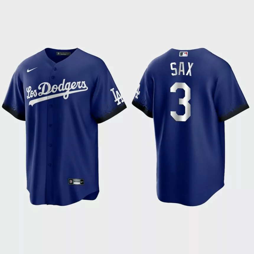 Los Angeles Dodgers Steve Sax 2021 City Connect Replica Jersey – Royal