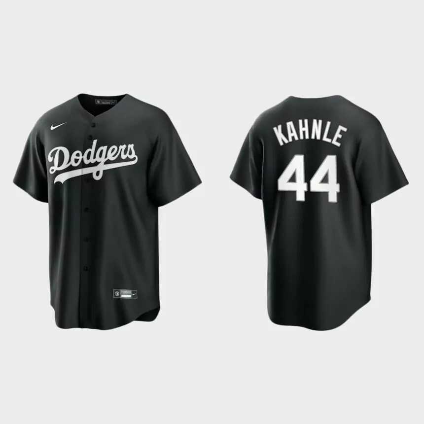 Los Angeles Dodgers Tommy Kahnle Replica Official Jersey – Black White