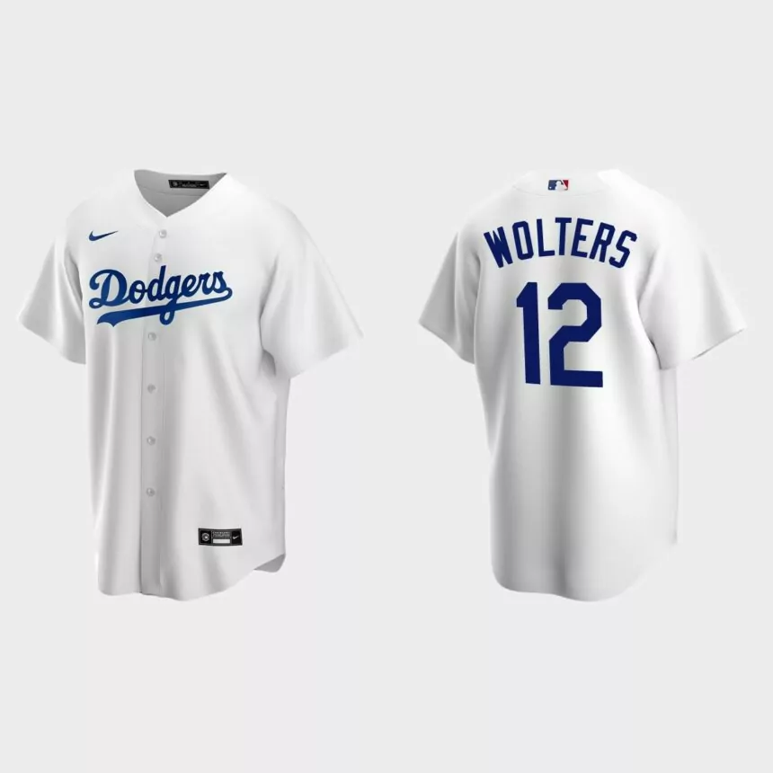 Los Angeles Dodgers Tony Wolters Replica Home Jersey – White