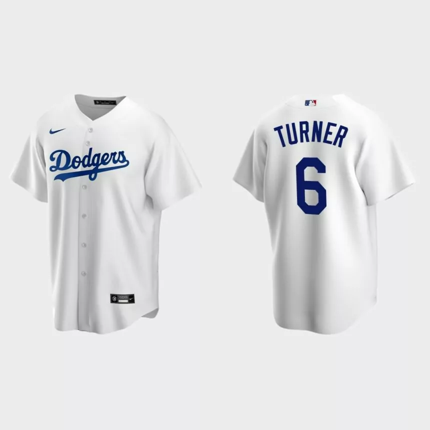 Los Angeles Dodgers Trea Turner Replica Home Jersey – White
