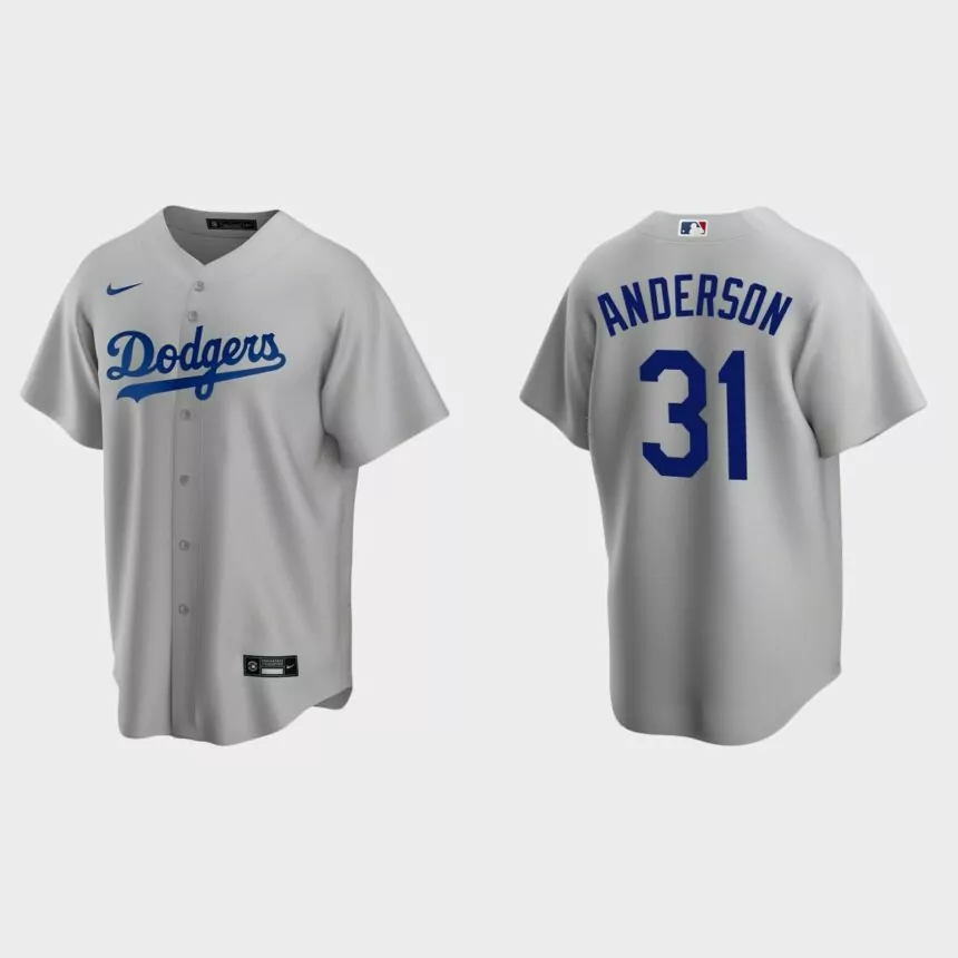 Los Angeles Dodgers Tyler Anderson Replica Alternate Jersey – Gray