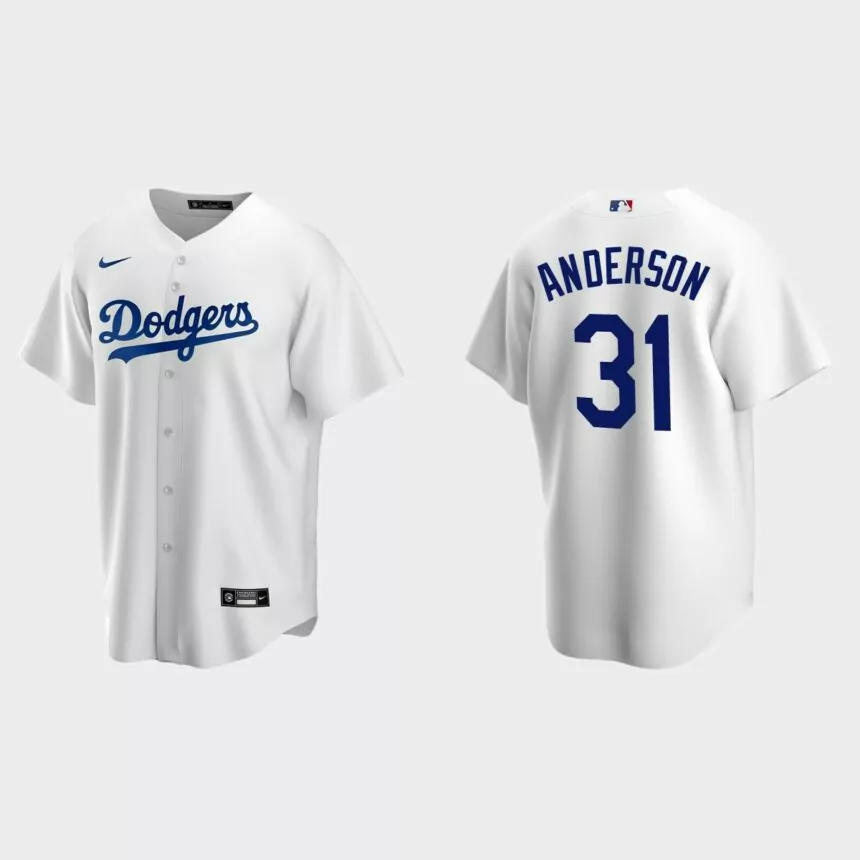 Los Angeles Dodgers Tyler Anderson Replica Home Jersey – White