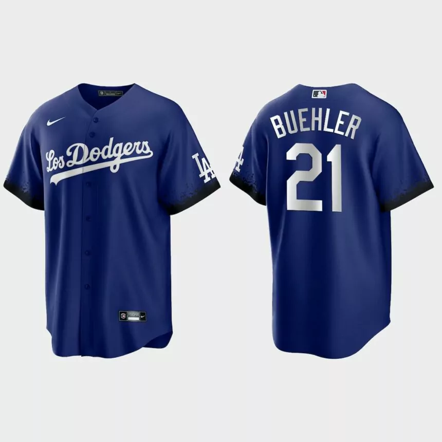 Los Angeles Dodgers Walker Buehler 2021 City Connect Replica Jersey – Royal