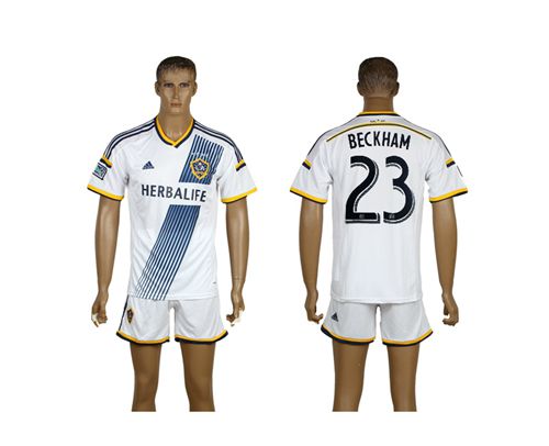 Los Angeles Galaxy #23 Beckham Home Soccer Club Jersey