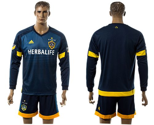 Los Angeles Galaxy Blank Away Long Sleeves Soccer Club Jersey