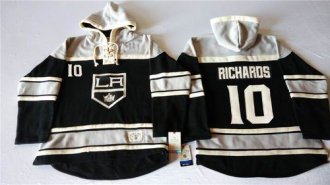 Los Angeles Kings #10 Mike Richards Black Sawyer Hooded Sweatshirt Stitched NHL Jersey