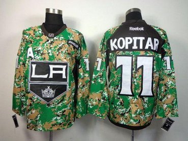 Los Angeles Kings #11 Anze Kopitar Camo Veterans Day Practice NHL Jersey