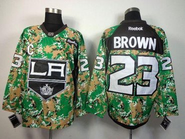 Los Angeles Kings #23 Dustin Brown Camo Veterans Day Practice NHL Jersey