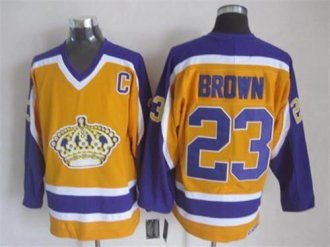 Los Angeles Kings #23 Dustin Brown Yellow Stitched NHL Jersey