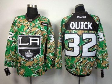Los Angeles Kings #32 Jonathan Quick Camo Veterans Day Practice NHL Jersey