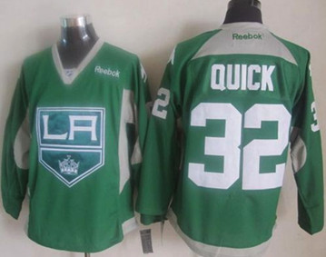 Los Angeles Kings #32 Jonathan Quick Green Practice Stitched NHL Jersey