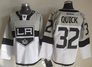 Los Angeles Kings #32 Jonathan Quick White Grey 2015 Stadium Series Stitched NHL Jersey