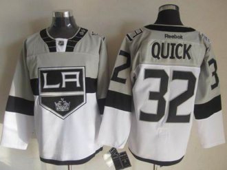 Los Angeles Kings #32 Jonathan Quick White Grey 2015 Stadium Series Stitched NHL Jersey