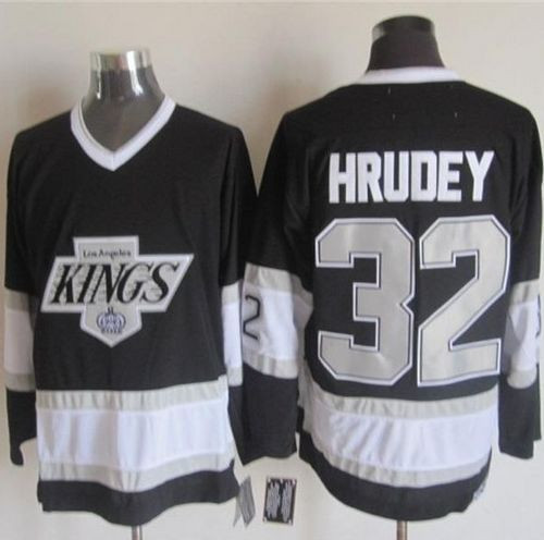 Los Angeles Kings #32 Kelly Hrudey Black CCM Throwback Stitched NHL Jersey