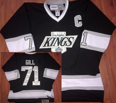 Los Angeles Kings #71 Hal Gill Black Throwback CCM Jersey Stitched