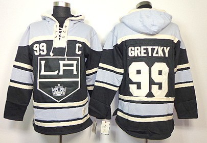 Los Angeles Kings #99 Wayne Gretzky Black Old Time Hockey hoodies Stitched