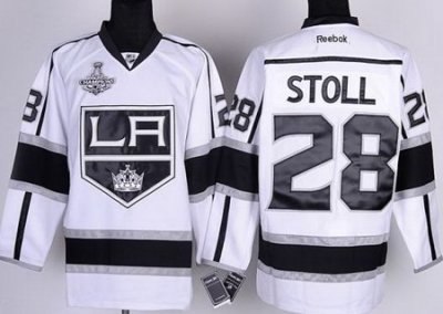 Los Angeles Kings 28# Stoll White 2012 Stanley Cup Finals Champions Jerseys