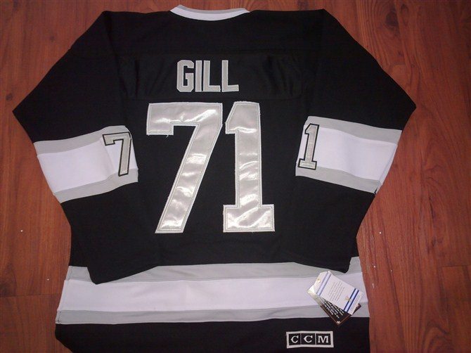 Los Angeles Kings 71# GILL Black CCM C Patch Jerseys