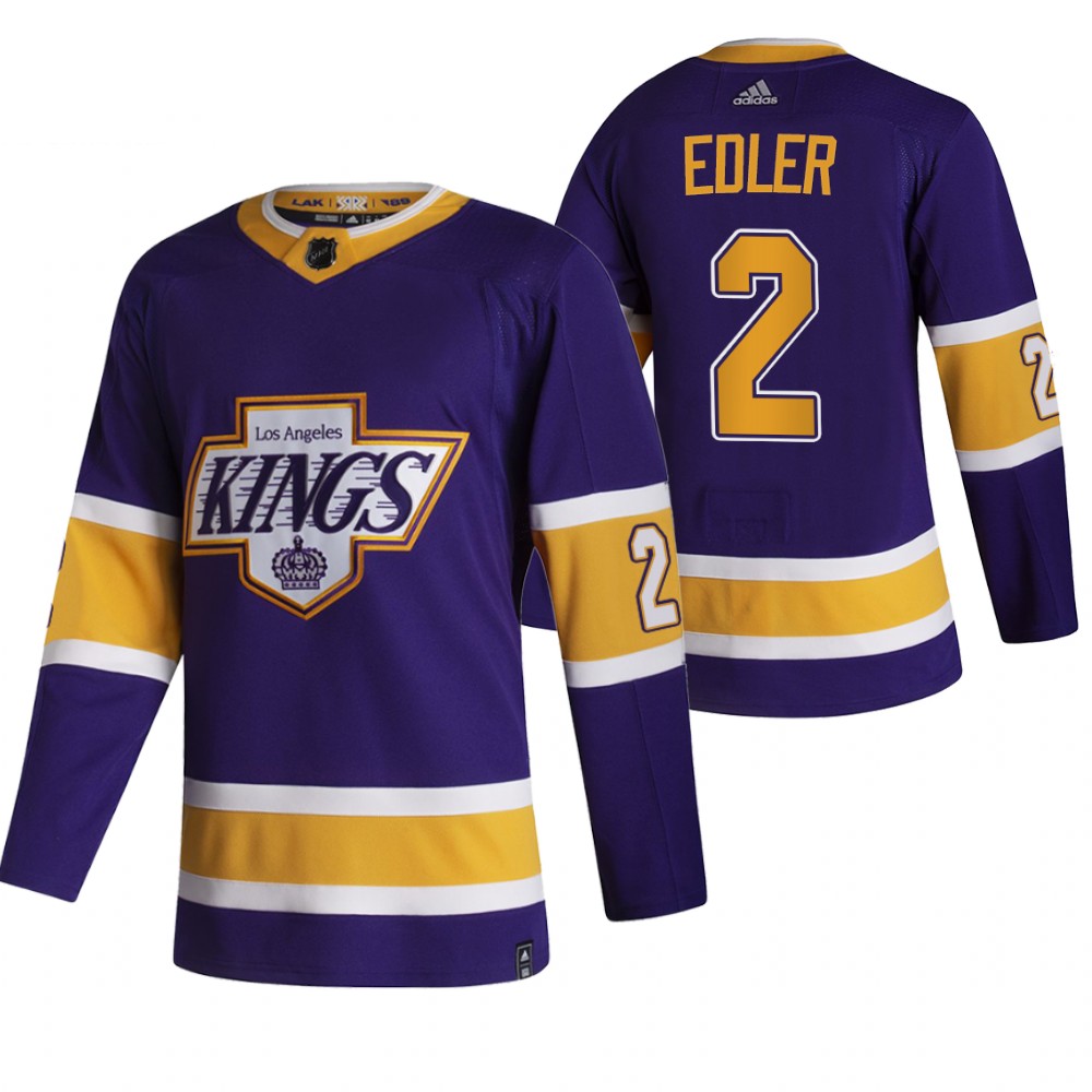 Los Angeles Kings Alexander Edler Purple 2021 Reverse Retro Special Edition Jersey
