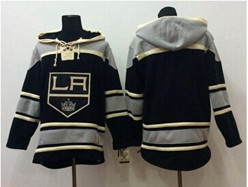Los Angeles Kings Blank Black Sawyer Hooded Sweatshirt Stitched NHL Jersey