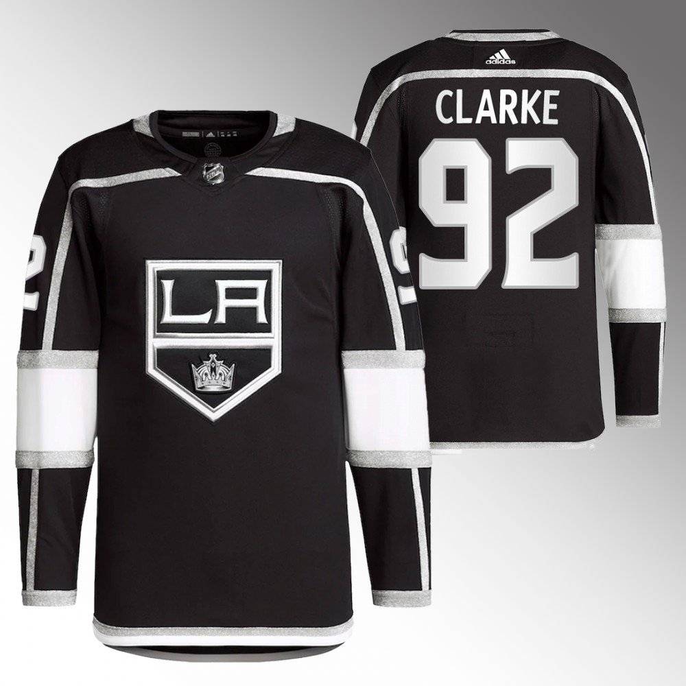 Los Angeles Kings Brandt Clarke Black Authentic Home Jersey