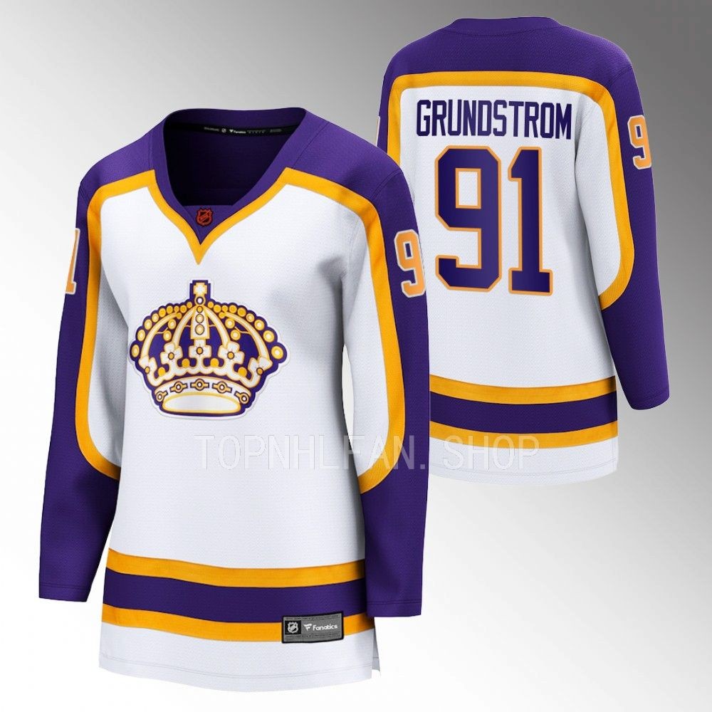 Los Angeles Kings Carl Grundstrom Women White 2022 Special Edition 2.0 Jersey