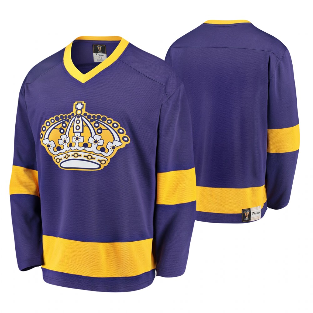 Los Angeles Kings Heritage Blank Premier Breakaway Jersey - Purple Gold
