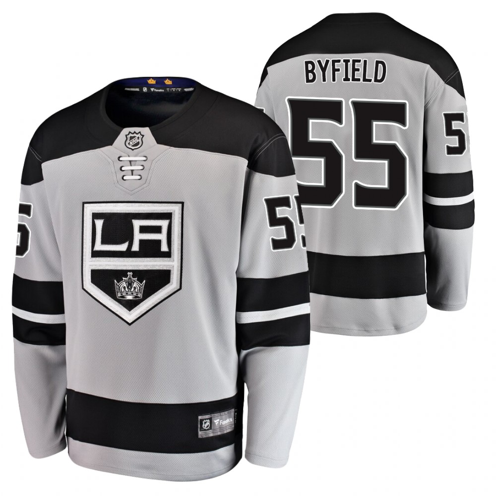 Los Angeles Kings Quinton Byfield Men Sliver 2020-21 Alternate Jersey