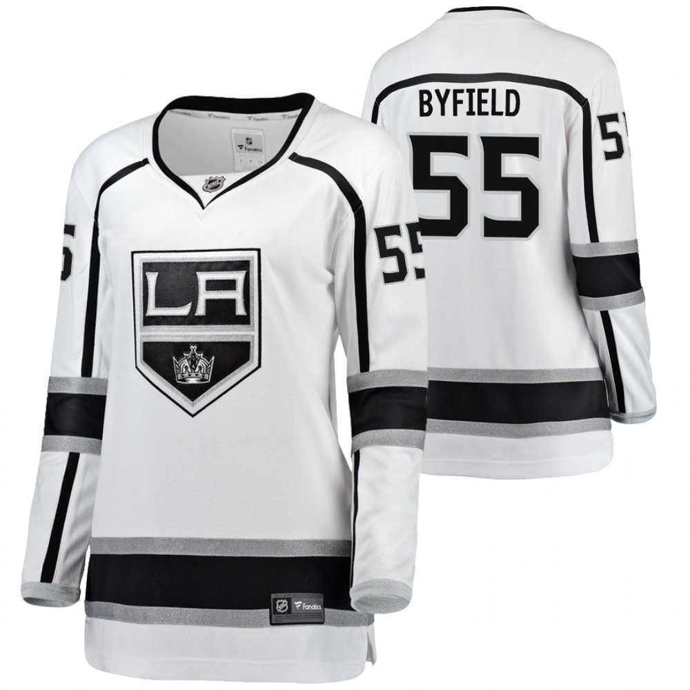 Los Angeles Kings Quinton Byfield Women White 2020-21 Away Jersey