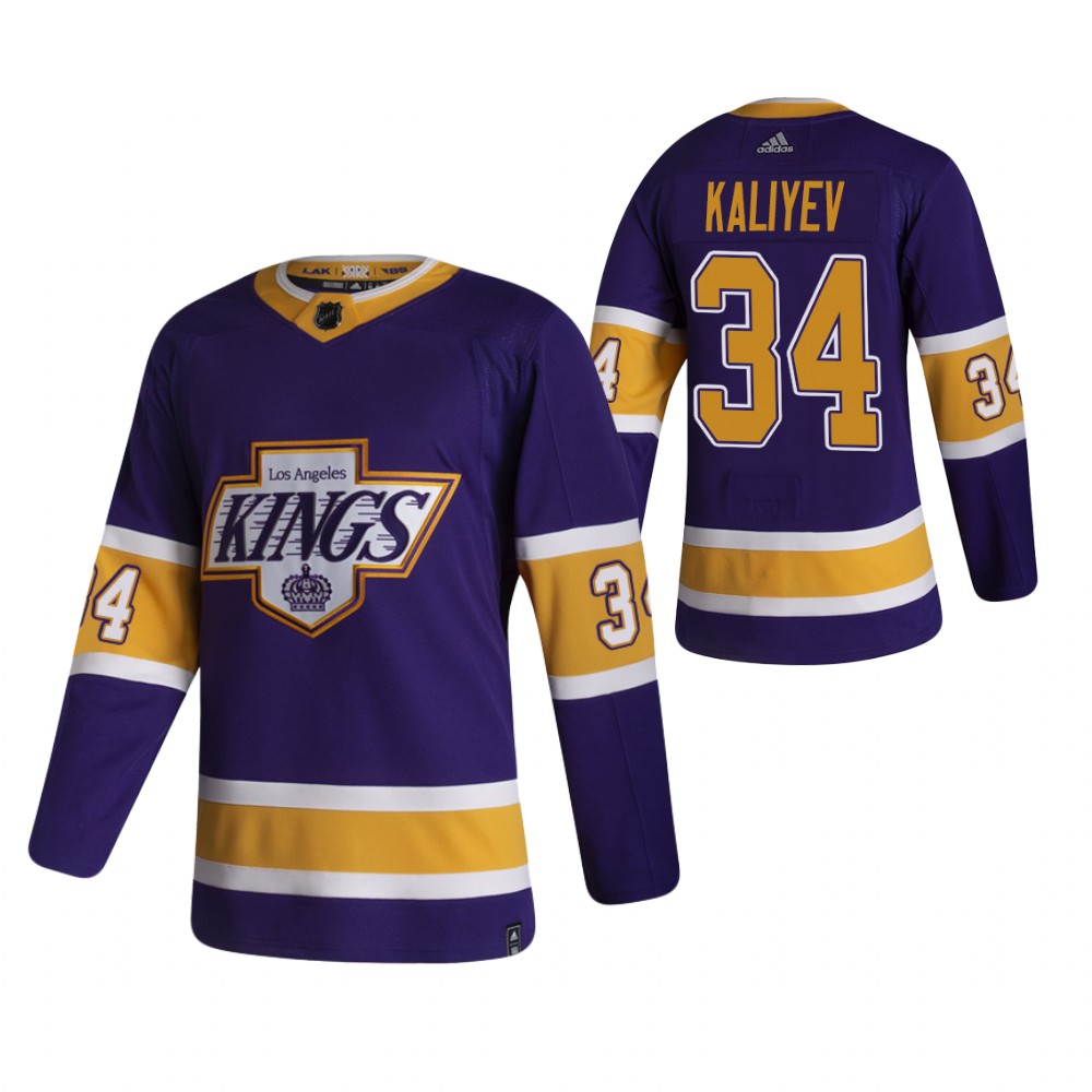 Los Angeles Kings Reverse Retro Arthur Kaliyev Purple Jersey Authentic