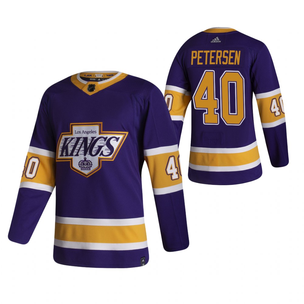 Los Angeles Kings Reverse Retro Calvin Petersen Purple Jersey Authentic