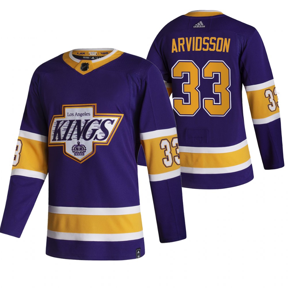 Los Angeles Kings Viktor Arvidsson Purple 2021 Reverse Retro Special Edition Jersey