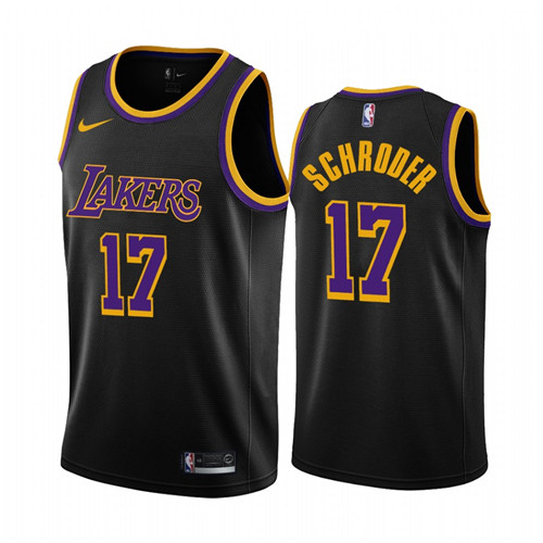 Los Angeles Lakers #17 Dennis Schroder Black NBA Swingman 2020-21 Earned Edition Jersey