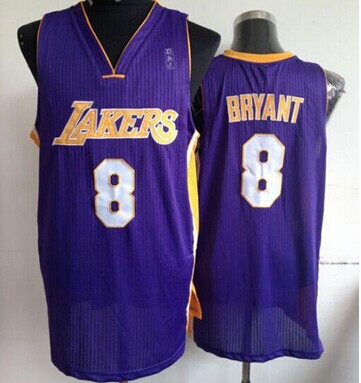 Los Angeles Lakers #8 Kobe Bryant Purple Throwback Stitched NBA Jersey