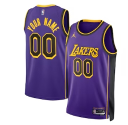 Los Angeles Lakers Jordan Brand Unisex 2022-23 Swingman Custom Jersey - Statement Edition - Purple