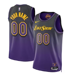 Los Angeles Lakers Nike Unisex 2024-25 Custom Swingman Jersey - City Edition - Purple