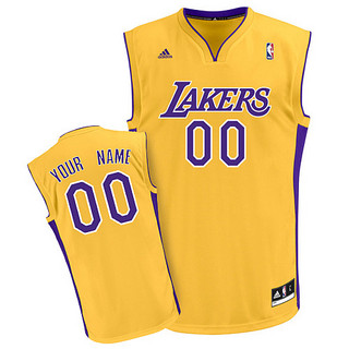 Los Angeles Lakers Youth Custom yellow Jersey