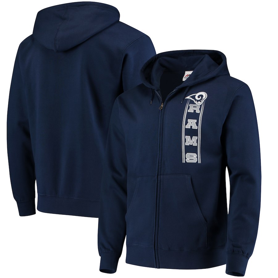 Los Angeles Rams Hook And Ladder Full Zip Hoodie Navy