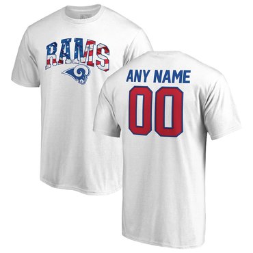 Los Angeles Rams NFL Pro Line By Fanatics Branded Any Name & Number Banner Wave T-Shirt White