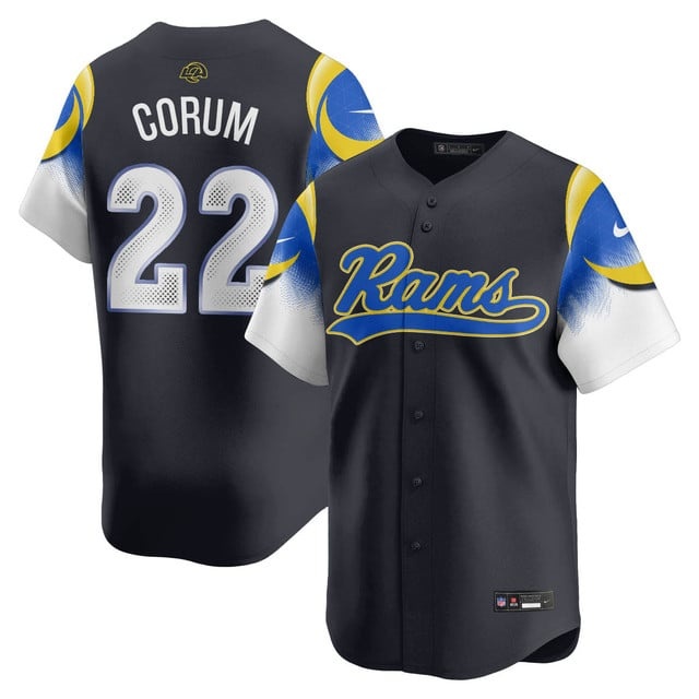 Los Angeles Rams Rivalry Series Baseball Jersey - All Stitched Blake Corum  - 22