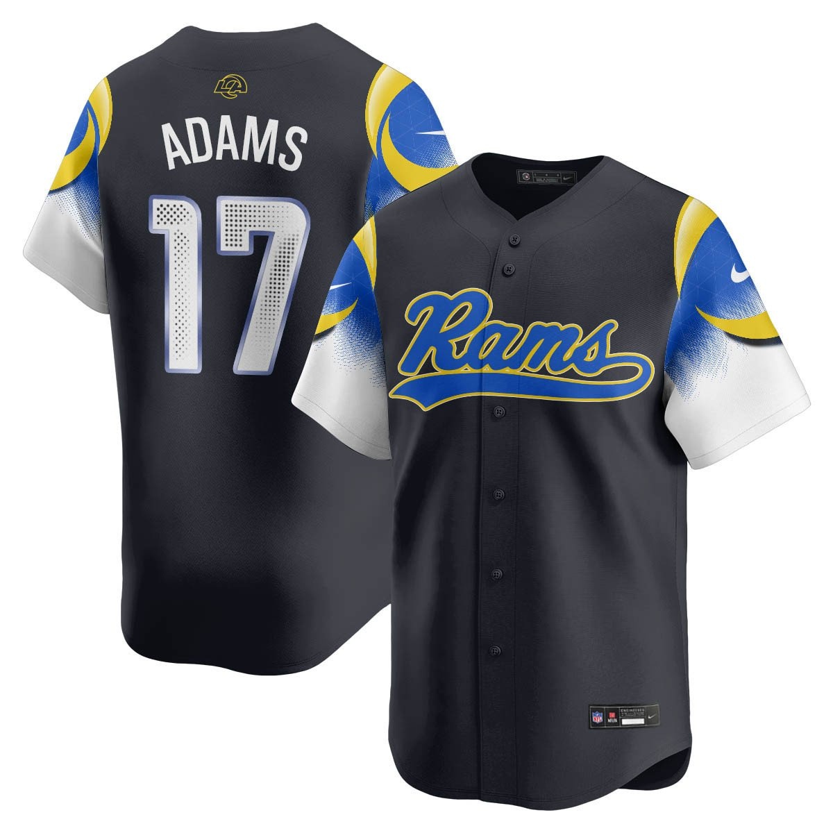 Los Angeles Rams Rivalry Series Baseball Jersey - All Stitched Davante Adams -  17